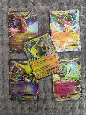 Pokemon Holo EX Trading Cards - Yellow Pikachu & Multicolor Set